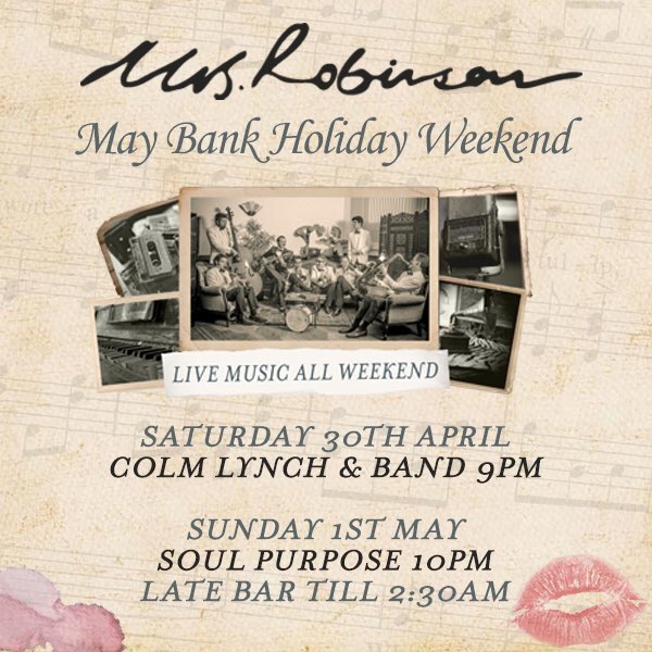 MrsRobinsonBar's tweet photo. @SoulPurposeIre @LovinDublin @WicklowTweets #MrsR #latebar #livemusic https://t.co/XjG6EOK2vl