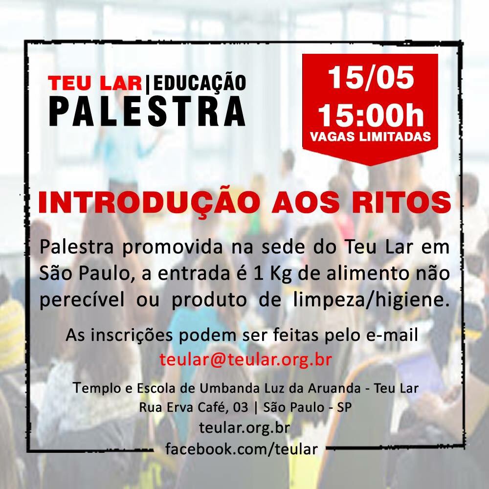 teularoficial's tweet photo. Vagas limitadas!
#umbanda #universoumbandista #teular #mediunidade #medium #ritosumbandistas https://t.co/1Uh865okID