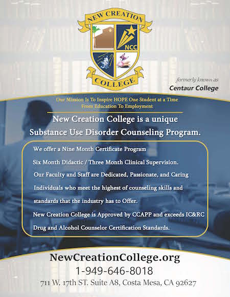 newcreationcoll's tweet photo. Proud to announce the launch of New Creation College.  Interested in becoming a Counselor?  Call (949) 646-8018 https://t.co/zKm3ejDg5Y