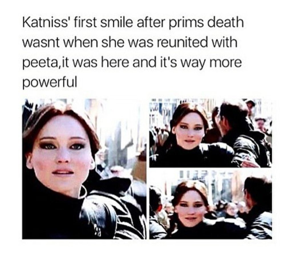 IawrencIy's tweet photo. i hate to burst yall's bubble but um shes smirking because she just killed Coin and shes watcning Snow die https://t.co/hlFlj8St5J