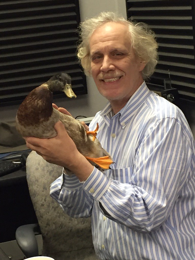 Duck! With Mark West at WALL Radio this morning... And Mortimer Mallard.