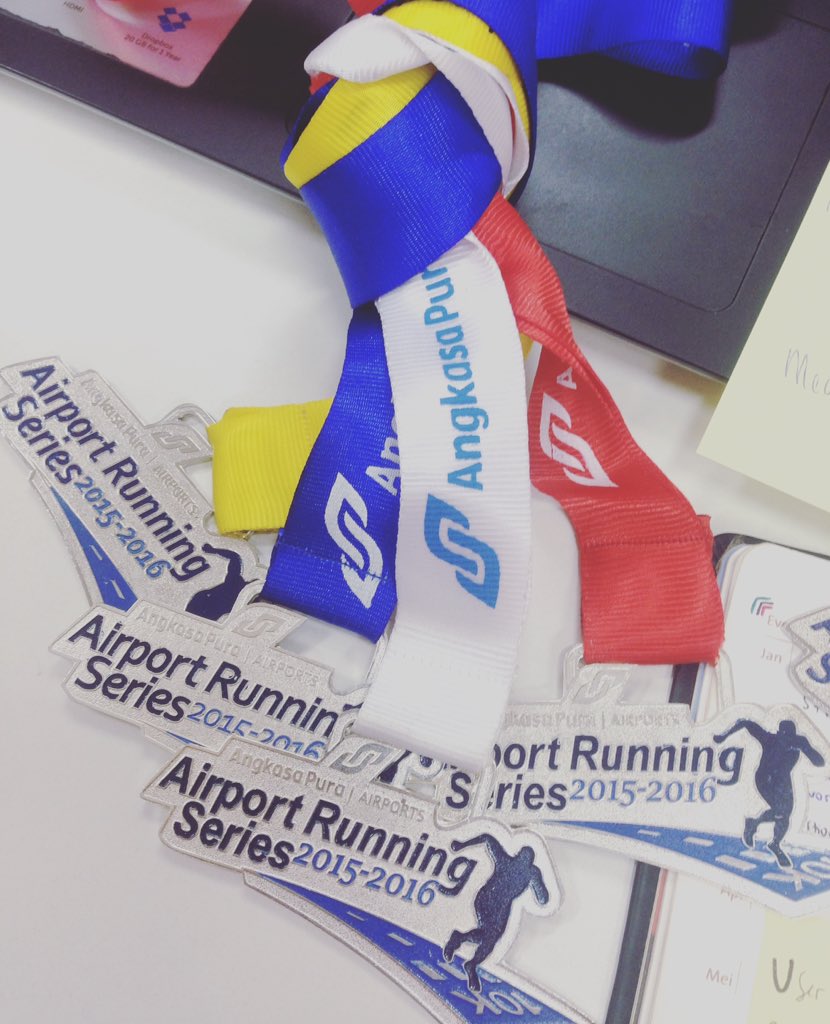 Medali #AirportRunningSeries20152016 untuk 4 Kota Solo, Lombok, Kupang, Manado #LariSensasional #AirportsRun