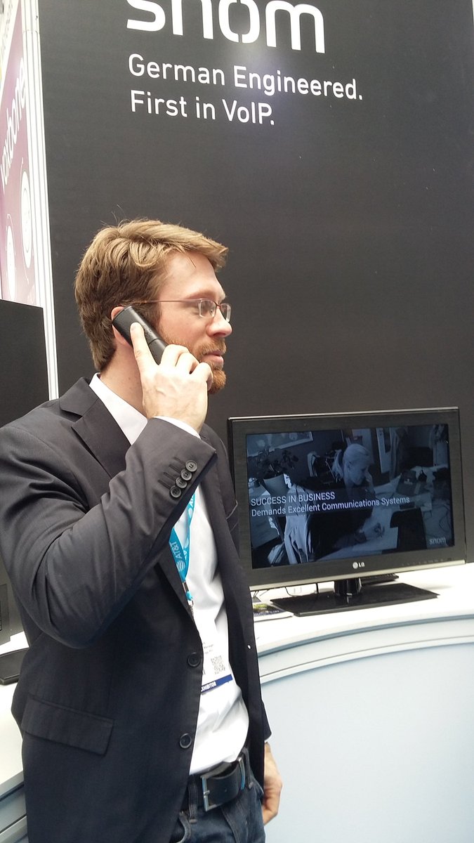 snom's tweet photo. Test call with our dect phones across the #UCEXPO exhibiton hall - successful 
#dect #voip https://t.co/eJxNdKiDcY