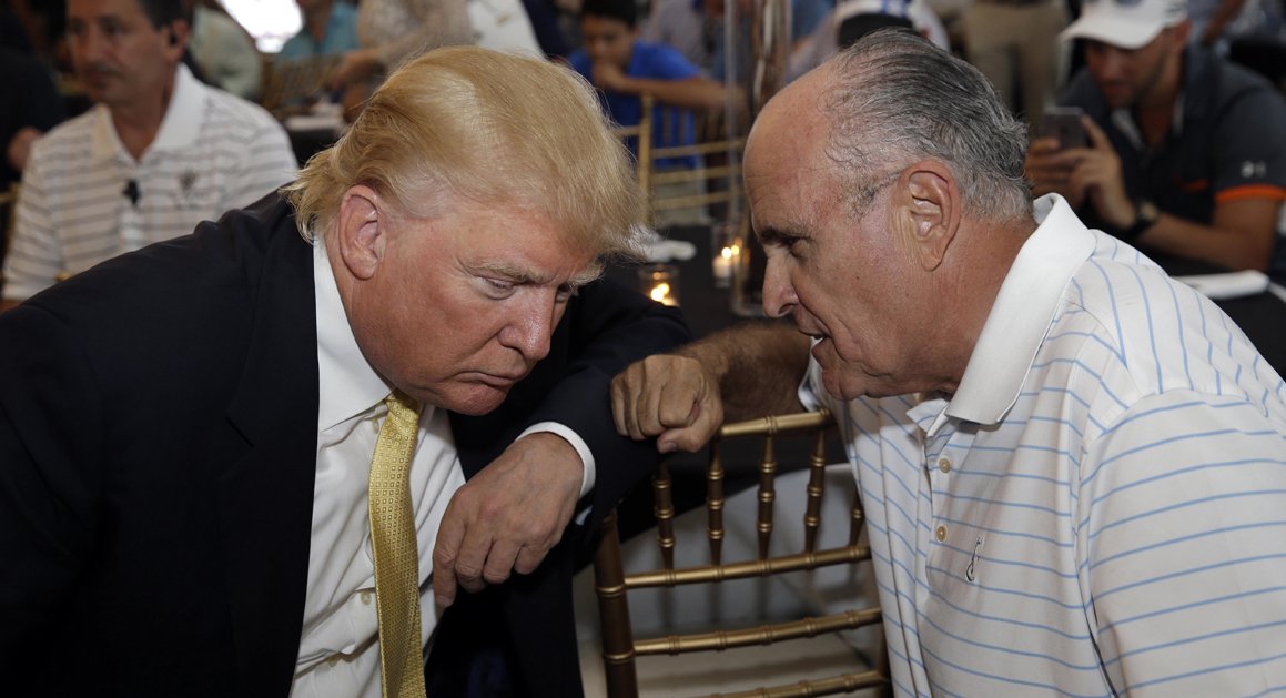 politico's tweet image. Giuliani: Trump should get nomination if he is close on delegates politi.co/1VglhDY | AP photo