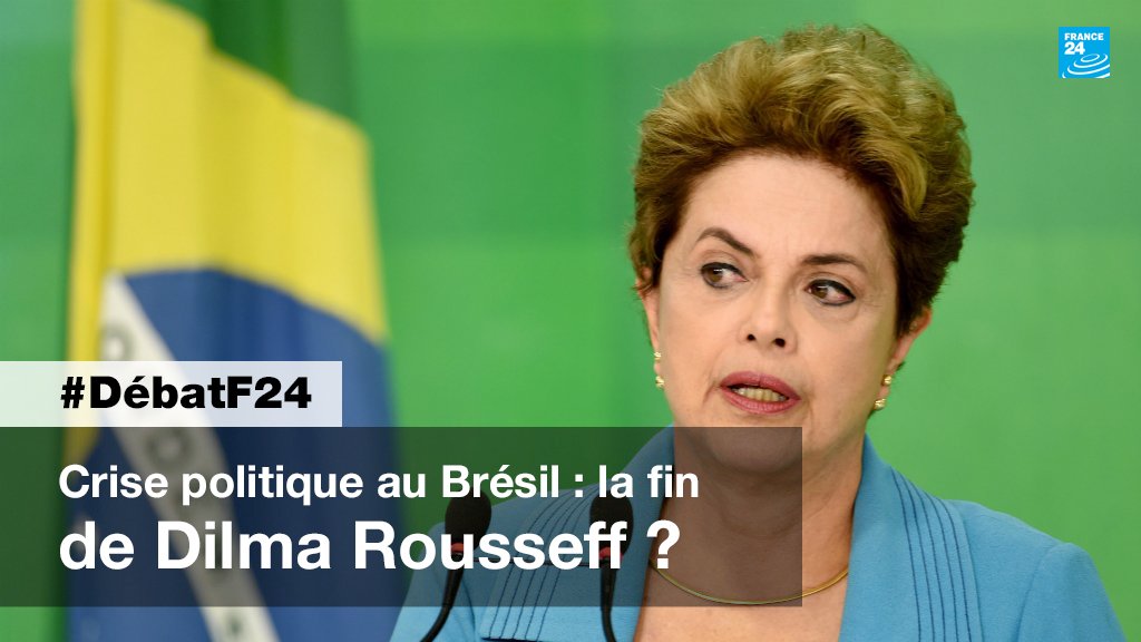 DebatF24's tweet photo. Crise politique au #Brésil : la fin de Dilma #Rousseff ? Partagez vos commentaires en direct sur #DébatF24 https://t.co/zIvxcbLl4B