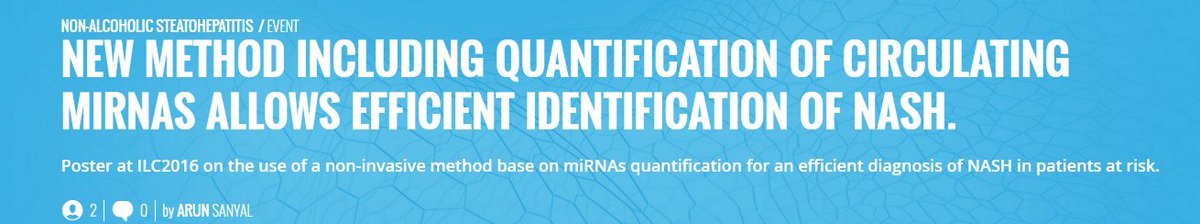 Dr. Sanyal on Non-invasive method for #NASH diagnosis @ #ILC2016 Discuss on Community Portal
buff.ly/1U4lUQ0