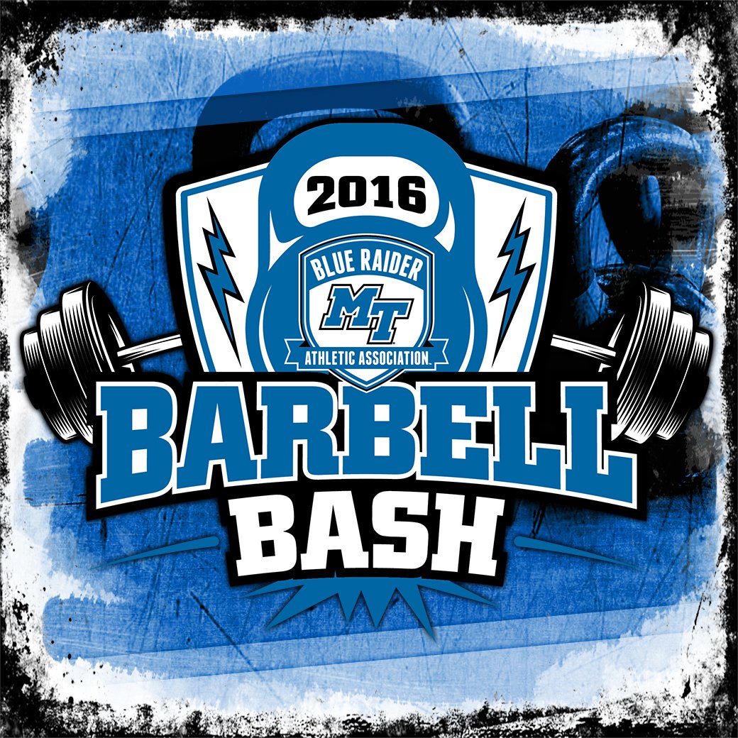 MTAthletics's tweet photo. .@MT_BRAA to host Barbell Bash event. Details: https://t.co/Kdzbd8s2Yw #BlueRaiders https://t.co/CYJ6mVBNhK