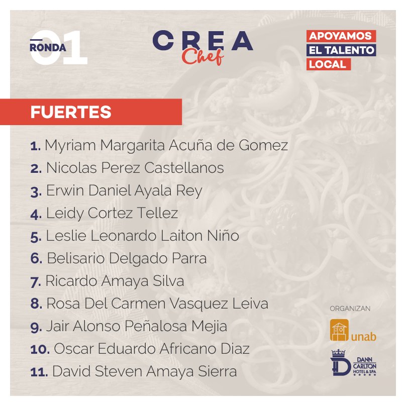 unab_online's tweet photo. Mucha suerte estudiantes de #GastronomíaUnab que participan hoy en la etapa 2 de #Creachef del @danncarltonbuc https://t.co/fvpWiU3f4a
