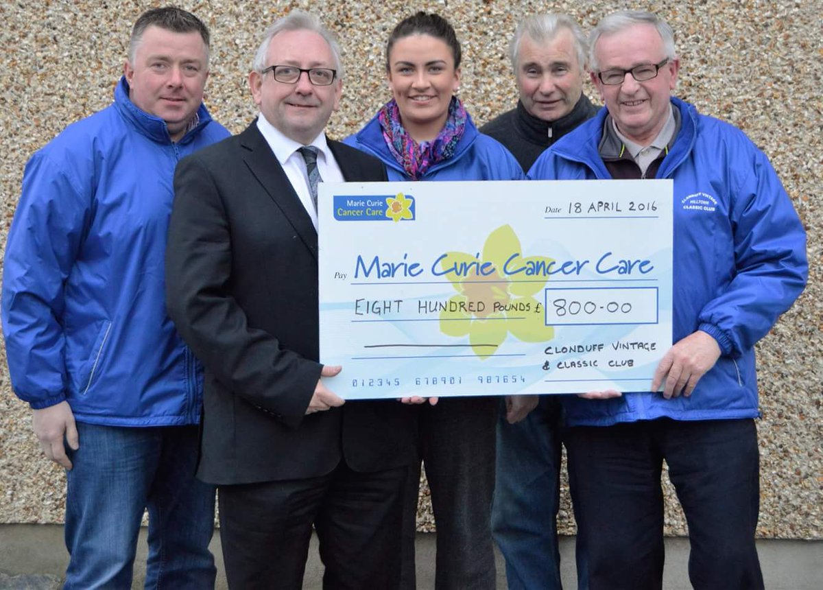 Michael Hannaway, receives £800 from Clonduff Vintage &amp; Classic Club. Thank you! We need more support! #getintouch