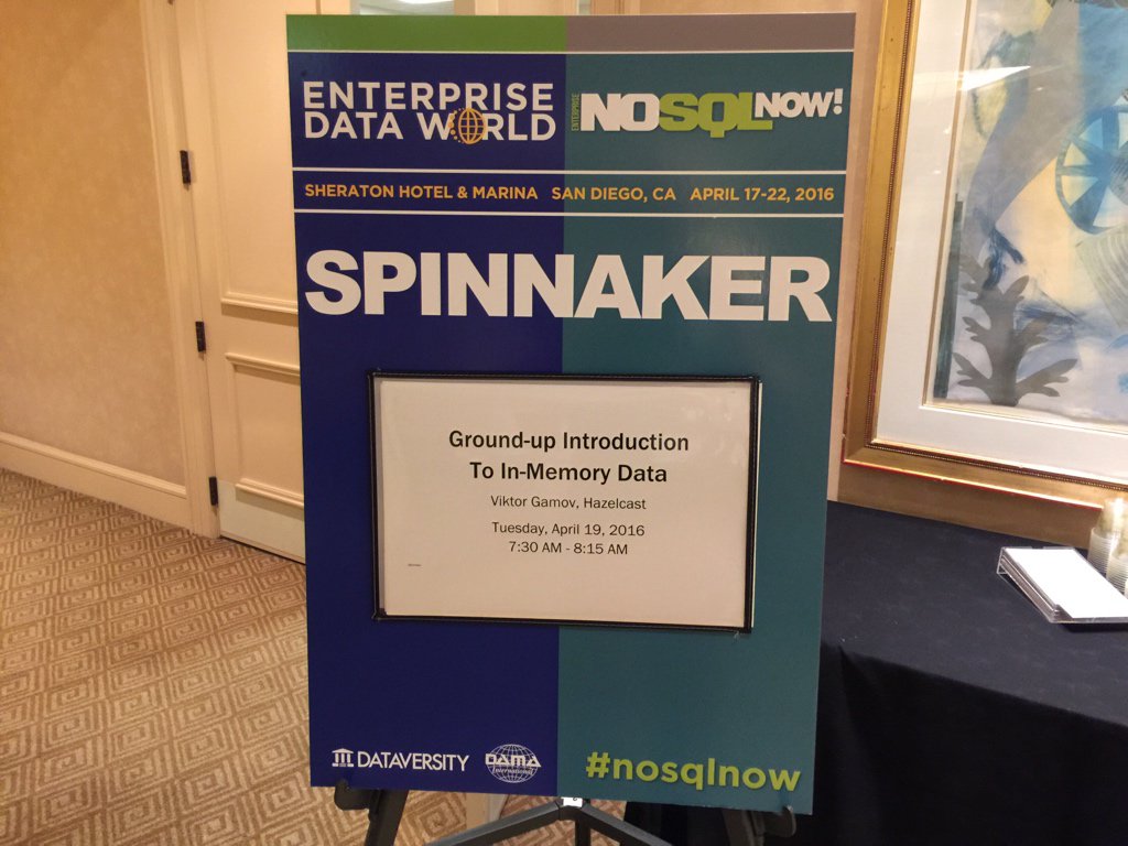 gAmUssA's tweet image. Ground up introduction to In-memory data talk starts in 10 minutes at Spinnaker room #edw2016 #nosqlnow @Dataversity