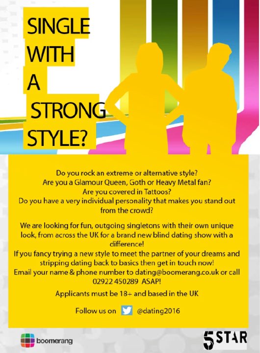 SoBeautifulx's tweet photo. Boomerang TV are looking for a single guy 23 - 26 to go on a show tomorrow and Thursday this week. Expenses covered. https://t.co/ktJhGROAoA