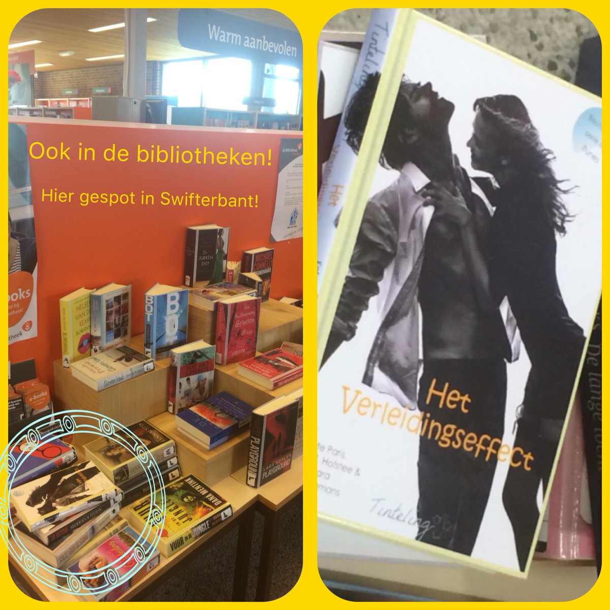 Kijk eens wat @LilyFrankBooks tegenkwam bij haar @flevomeerbieb in #Swifterbant! #HetVerleidingseffect