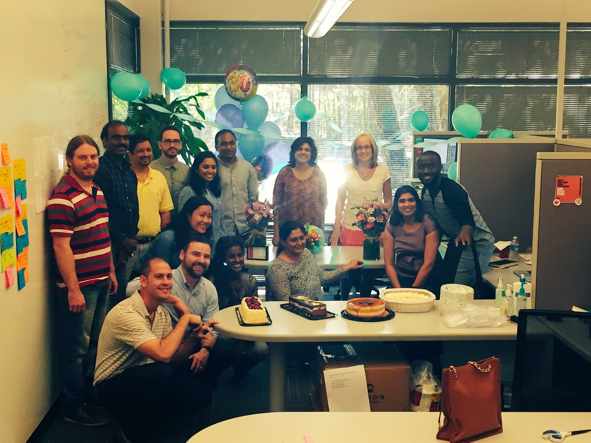 thiagocb's tweet photo. Special day at the office today! It's @KSMITHMIER 30th anniversary at @ADP. Way to go, Boss! :-) #hellowork https://t.co/HR68ra3R3T