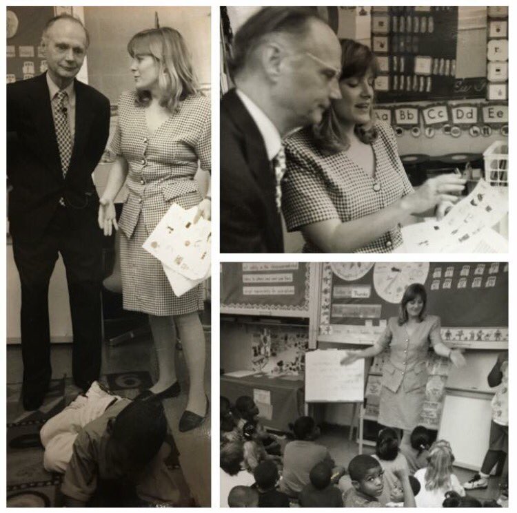 Christinafroeli's tweet photo. Sec of Education Riley presented the FW diaries in DC and also visited my mom's CPS classroom the same year. https://t.co/P48e8wU2kq