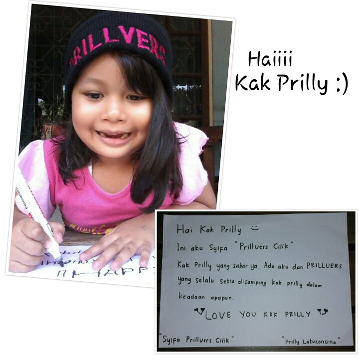 Maryatul03's tweet photo. Ini penyemangat untuk kamu @PrillyBie. Prillvers selalu ada untuk kamu #PrillversSayangPrilly @tiaraoktaliaa ❤❤ https://t.co/nZYNOD436E
