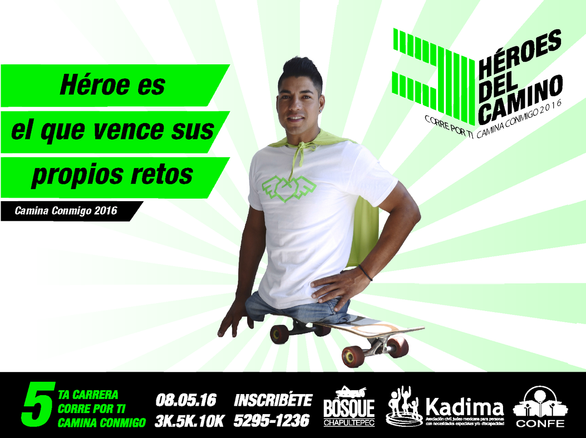 KadimaAC's tweet photo. @lettycho Todos podemos ser #HéroesDelCamino, participa en la 5a Carrera @caminaconmigomx https://t.co/gzyhhjERQL