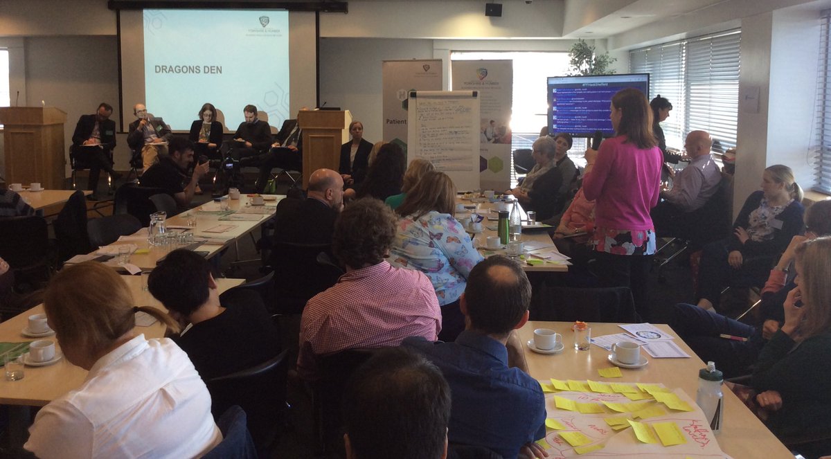 HealthInnovYH's tweet image. Group 6 pitch their solutions to level discharge &amp;amp; how to measure the impact using baseline data  #PFHackSheffield