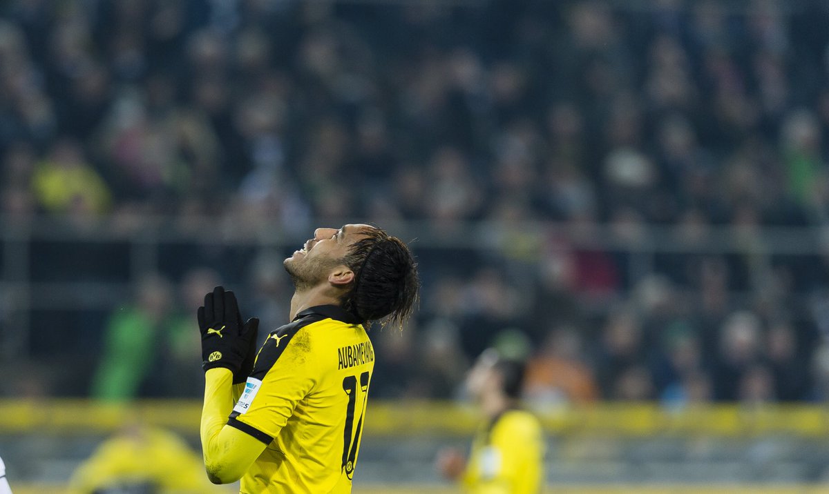 BVB's tweet photo. BVB without @Aubameyang7 in Berlin #bscbvb 😔 https://t.co/VBOpColcRe https://t.co/QGuhLHIpSz