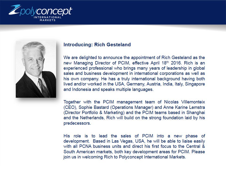 Polyconceptim's tweet image. We are very pleased to announce the arrival of @richgesteland at PCIM #PCIM