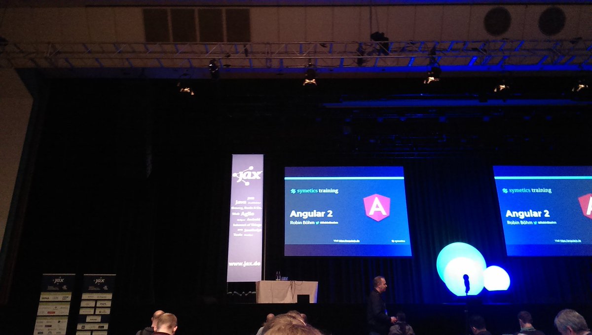 mharb001's tweet photo. Thanks Robin and Oliver! great talk about the upcoming #angular2  features and the power of #Typescript @jaxcon https://t.co/HheZzxpb9d