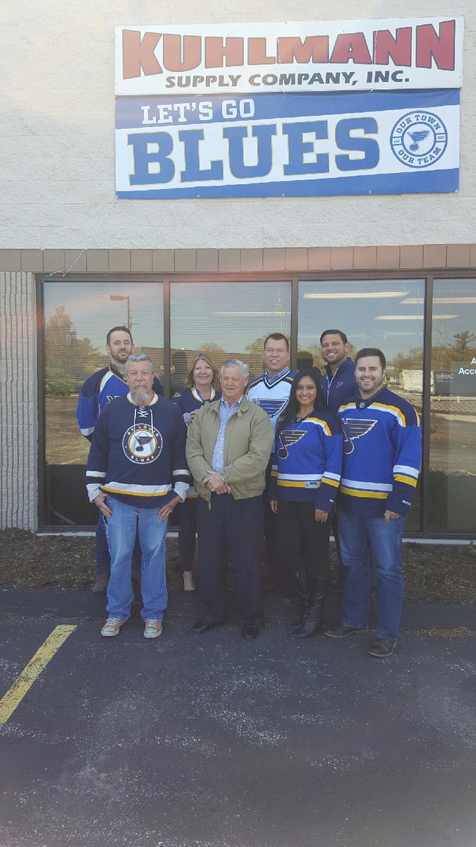 KSCStL's tweet image. Kuhlmann @KSCStL Proud Supporters of the St. Louis Blues. #WEALLBLEEDBLUE #LGB