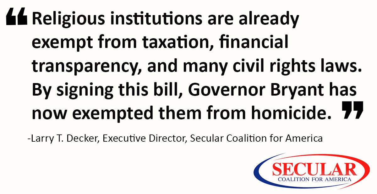 seculardotorg's tweet photo. Mississippi has crossed a dangerous & disturbing line for religious privilege https://t.co/K0LA0eS53s https://t.co/5trDqaWjOq