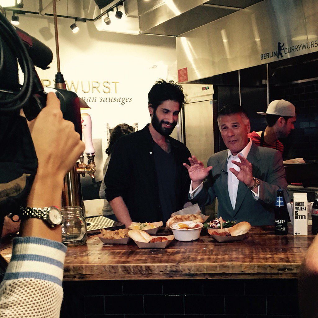 BerlinCurry's tweet image. Feeding CBS Channel 2 
Thanks @FreshGrocer  @CBSNewYork #berlincurrywurst #currywurst @ChelseaMarketNY #sausagenews