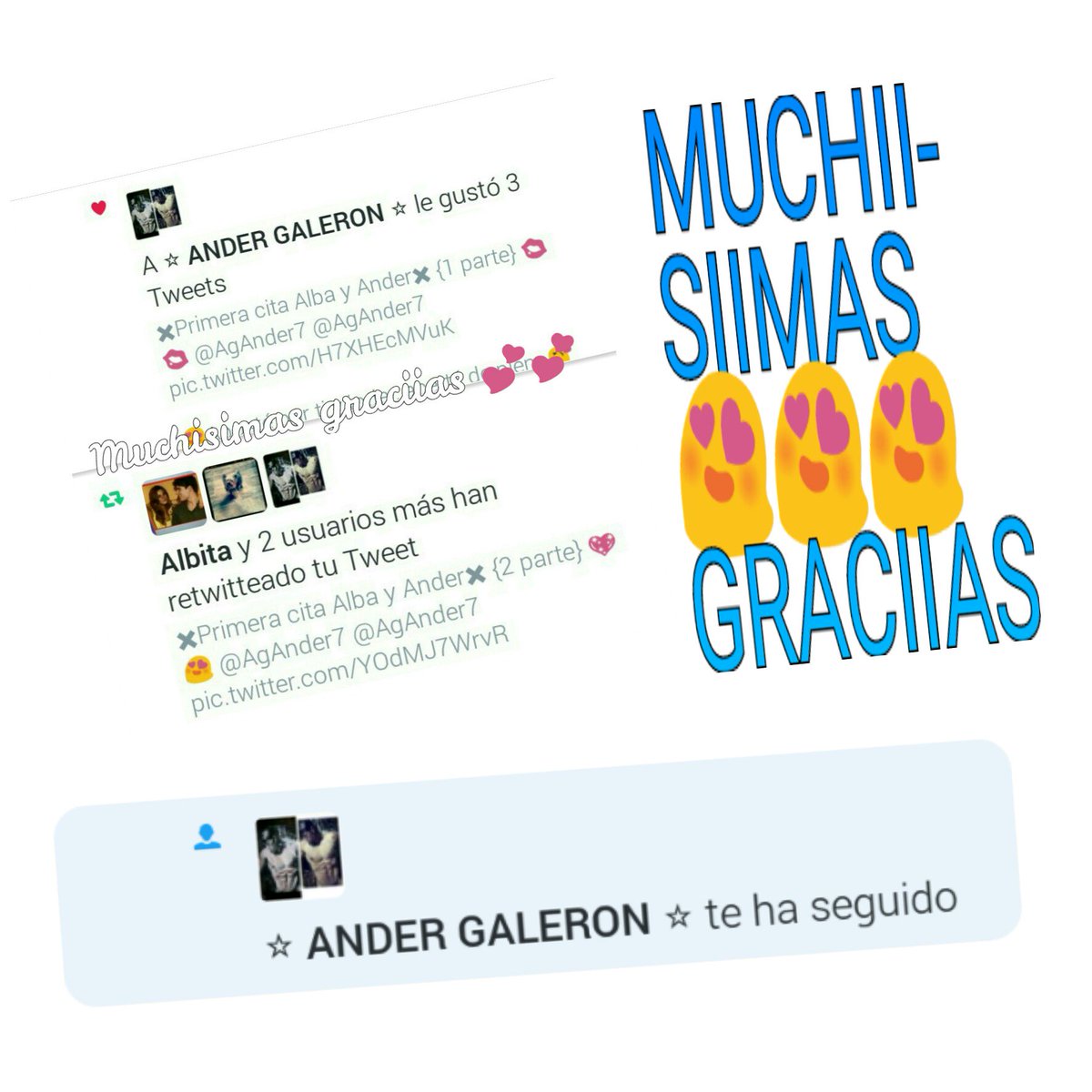 Muchísimas gracias x los like, x él RT Y 💋SEGUIIRME💋 <a href="/AgAnder7/">⭐ ANDER GALERON ⭐</a> <a href="/AgAnder7/">⭐ ANDER GALERON ⭐</a>