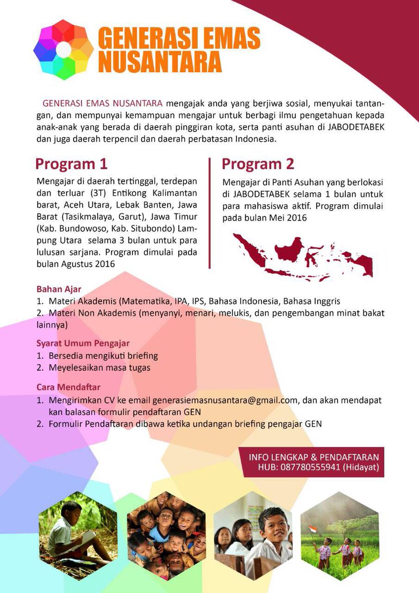 . <a href="/Gen_id/">GEN Indonesia</a> mengajak kamu berpartisipasi dalam memberikan pendidikan yang lebih baik bagi penerus bangsa. Daftar skrg!