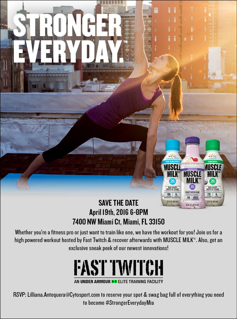 MuscleMilkMIA's tweet photo. It's a full house! Getting ready for tonight's workout at @FastTwitch!  #strongereveryday  💪 https://t.co/3lzgK2izB5