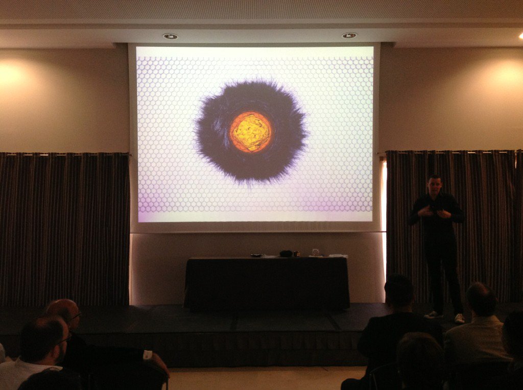 CETT_UB's tweet photo. . @CaporaleSimone i la inspiració del surrealisme #masterclassCETT https://t.co/zYW1kayAWK