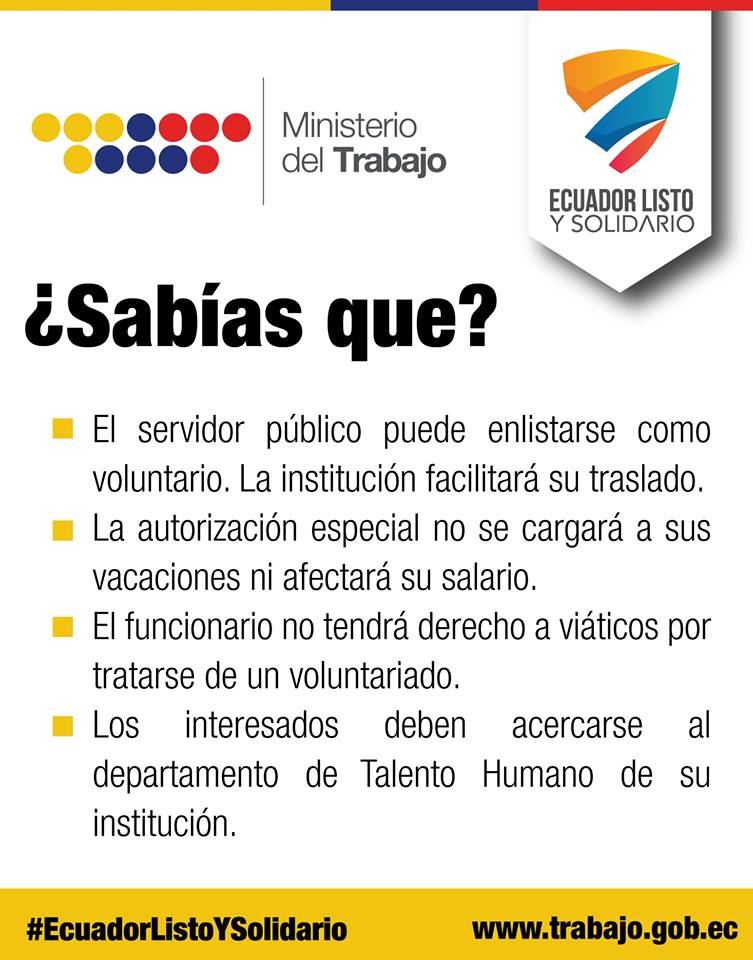 #EcuadorListoYSolidario