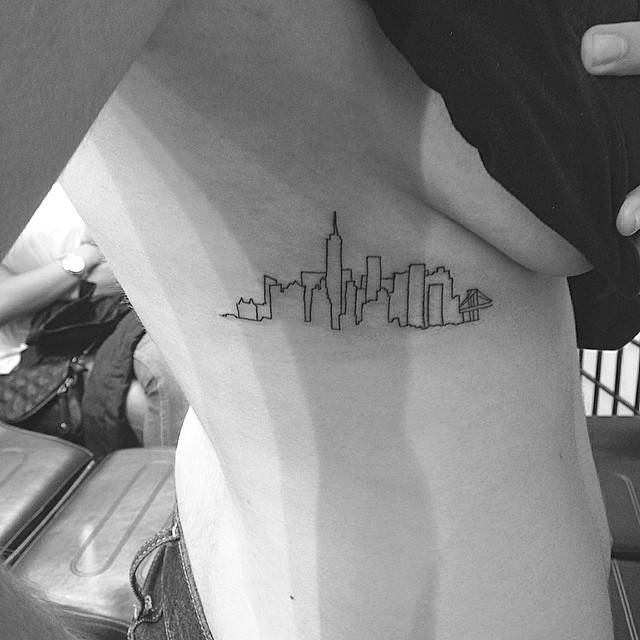 NYC Skyline Temporary Tattoo  Set of 3  Tatteco