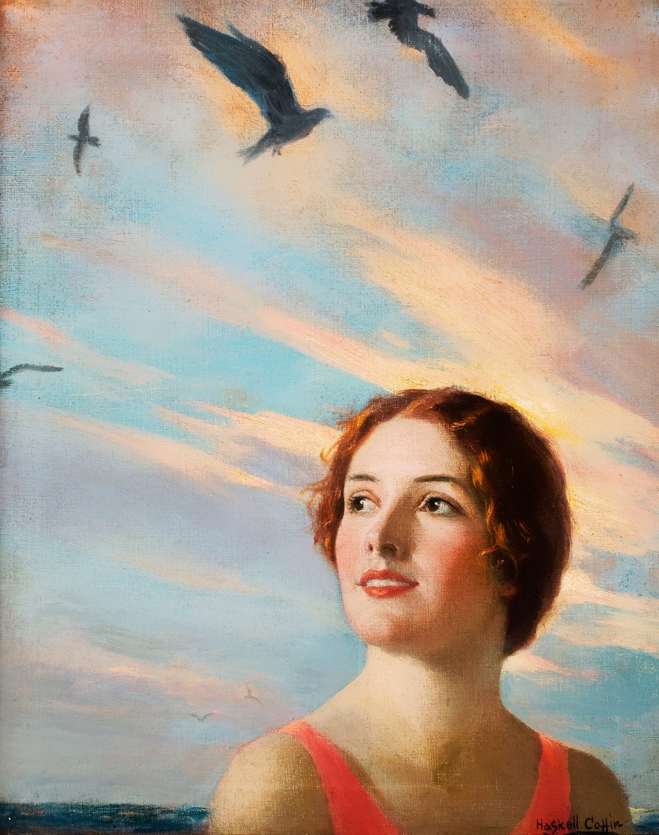 HubertMounier's tweet photo. At The Seaside ~ William Haskell Coffin, 1926 https://t.co/1kUqHCRXNX