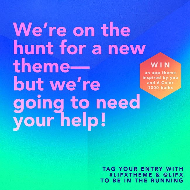 LIFX's tweet photo. Share your #LIFXtheme showing color &amp; variation for a chance to win! More here - https://t.co/ADPlvZfZUx https://t.co/pNzbxRCSzf