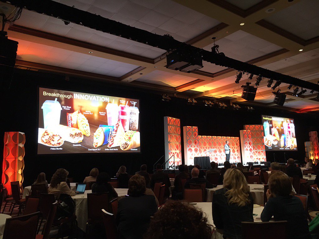 angielawing's tweet photo. We don't just want to launch products, we want to tell stories says @tacobell. #IEG2016 https://t.co/mMaG0aInxN