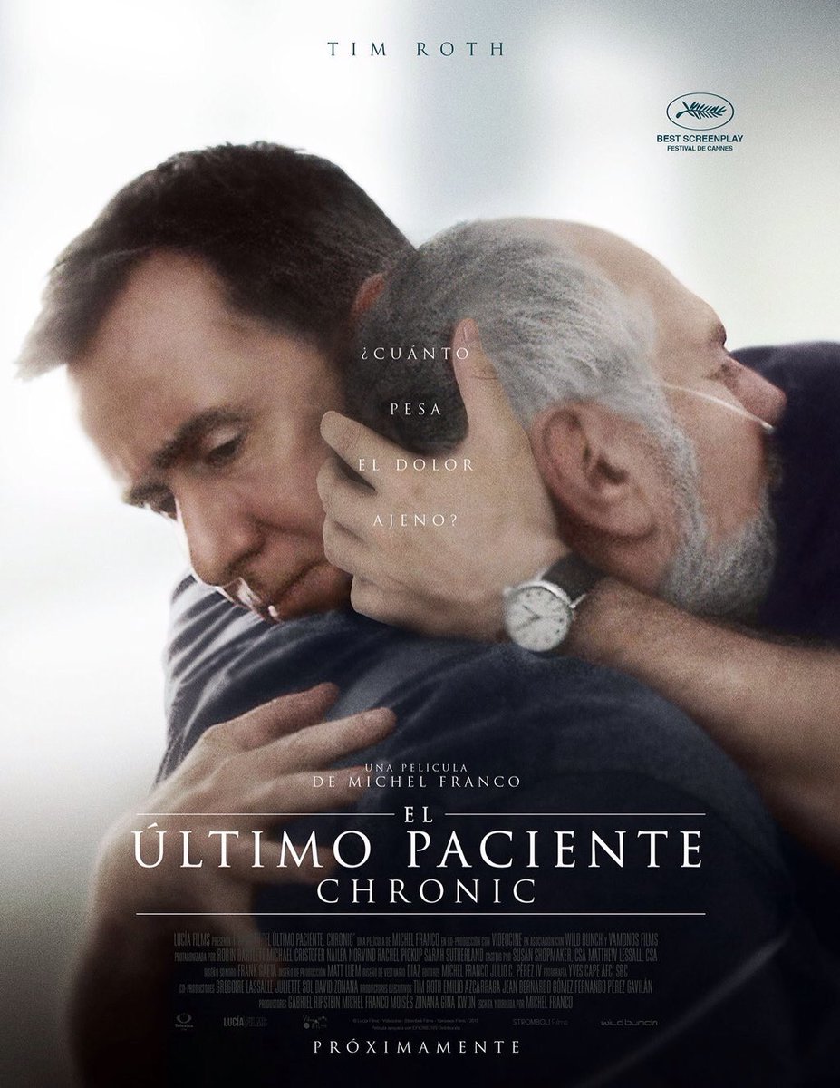 StiviDeTivi's tweet photo. Martes de cine: aprovechen que todavía sigue en cartelera #ElUltimoPaciente #chronic, de #MichelFranco. https://t.co/WnU5rrdkVC