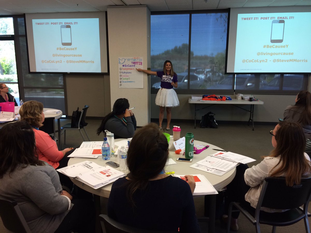 So thrilled to be leading Living Our Cause for San Diego Y Staff with <a href="/CoCoLyn2/">Courtney Cordero</a> <a href="/Linsea/">Linsea Moon Waugh</a> #BeCauseY