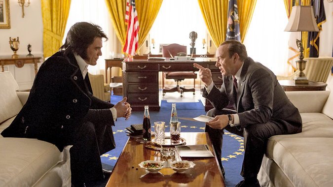empiremagazine's tweet photo. Spacey! Shannon! The new Elvis &amp; Nixon trailer has arrived: https://t.co/nRrEIIq9ik https://t.co/pDiQR4bal8