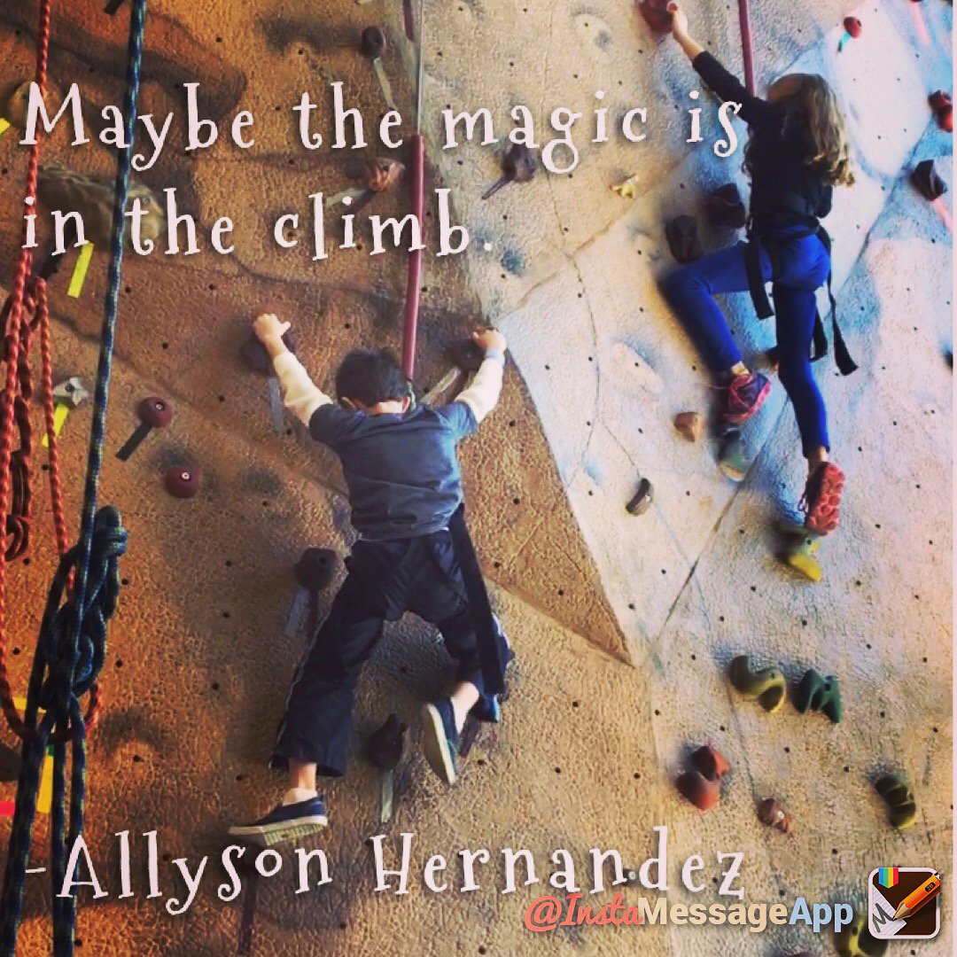 allysonextra's tweet photo. Maybe the magic is in the climb. #theclimb #growth #dreams #coaching https://t.co/gAleuoUHnR https://t.co/V0CdYtpiXu