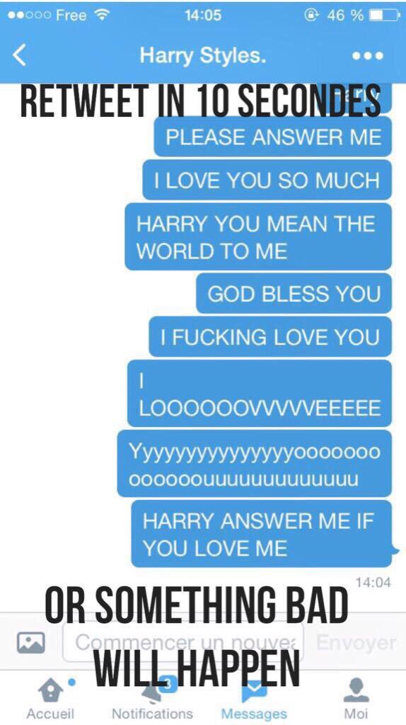 Xo_JBiebs's tweet image. HARRY STYLES DMED ME