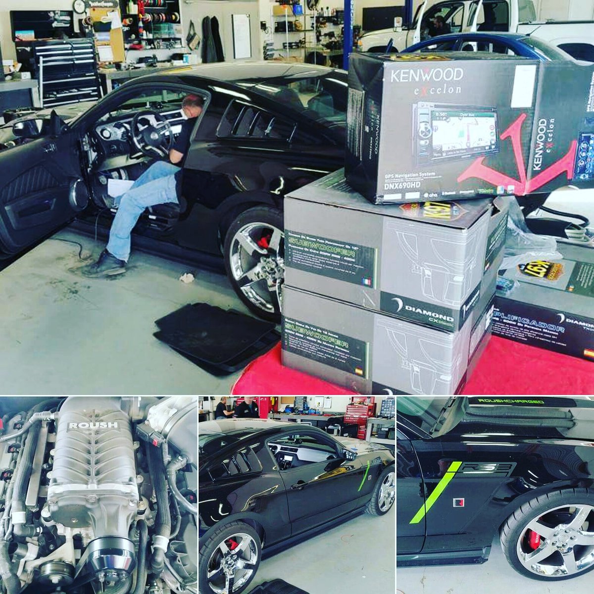 JBsPowerCentre's tweet photo. Diamond Audio system in a Roush Mustang! So sick! #JBsPower #diamondaudio #mustang https://t.co/EMbX9rhdya