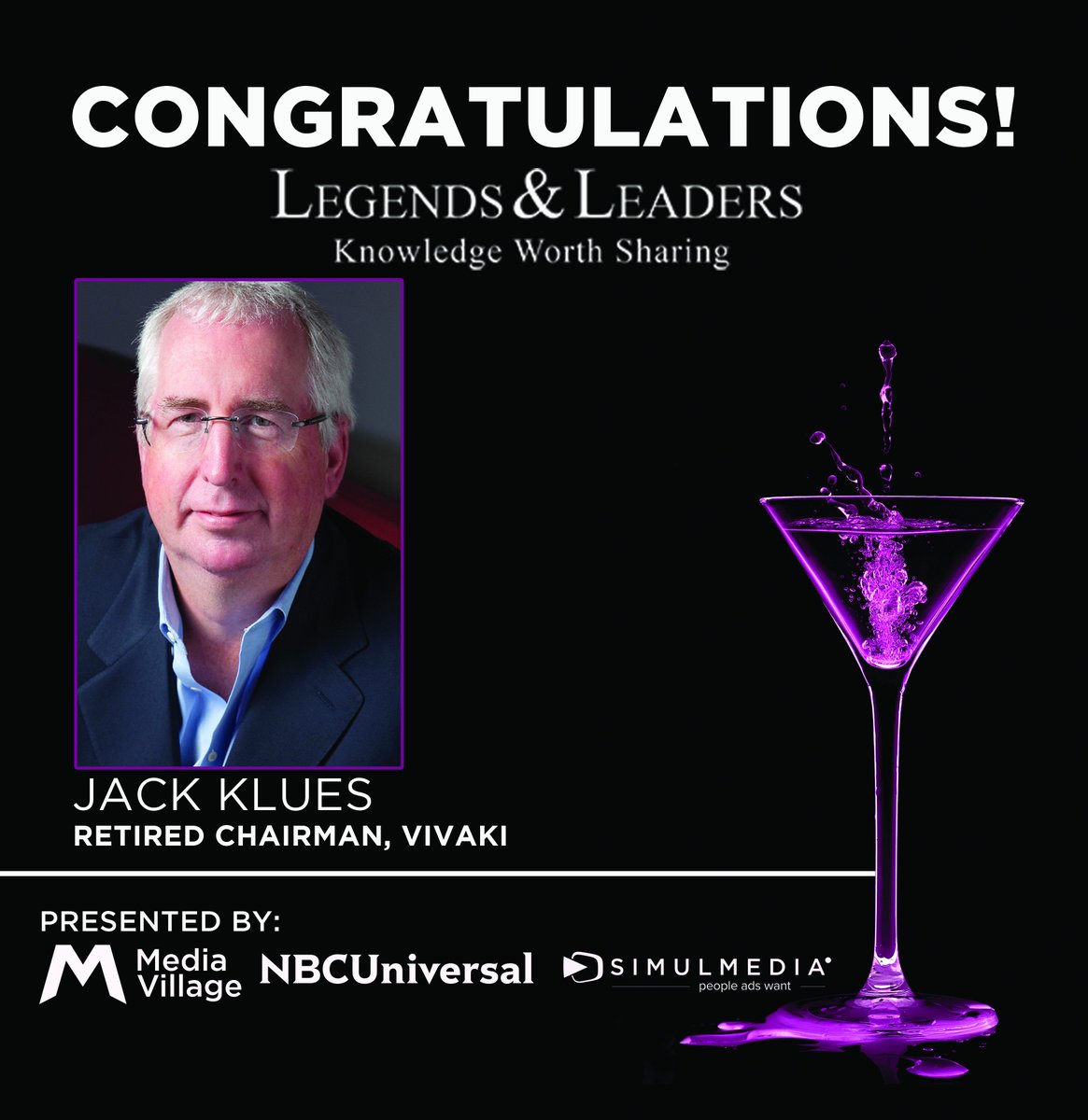 Congrats to #Legends16 Inductee @JackKlues of @Vivaki! | <a href="/NBCUniversal/">NBCUniversal</a> bit.ly/20TKd3T