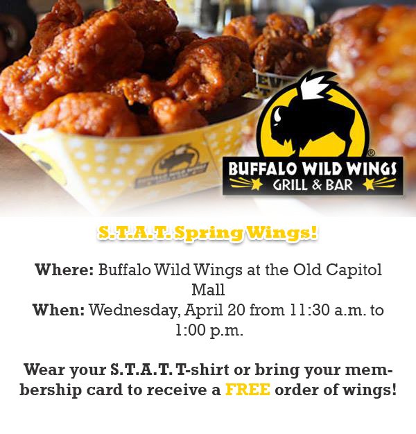 UIowaSAN's tweet photo. If you register your team for #DodgingForDreams at tomorrow's #SpringWings event—you can get another order of wings! https://t.co/meDdM6iW2M