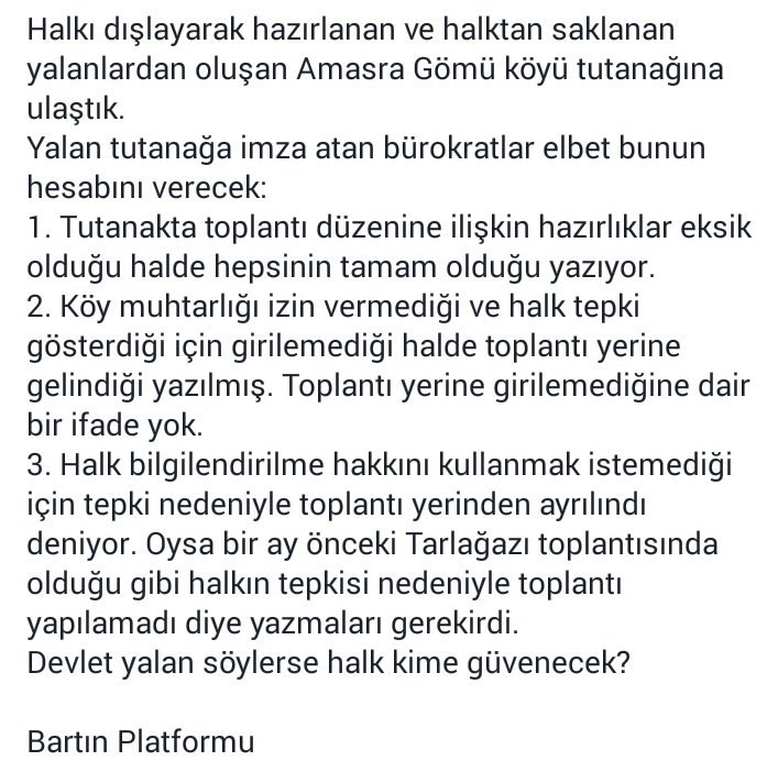 Devlet yalan söylerse
Halk kime güvenecek

#HattatEnerji AmasraGömü'de neler karıştırıyor derseniz: <a href="/bartinplatformu/">Bartın Platformu</a>