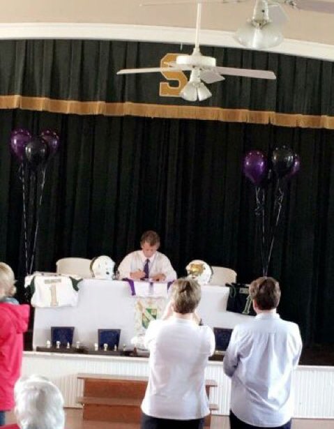 MajorsFootball's tweet photo. Please welcome Silliman DB Tyler Legeune to the @millsapscollege family! #PaintTheBootPurple #SAPSFB #FTF ⚔ https://t.co/fWTb6uabFk
