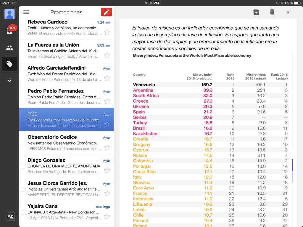 josetorohardy's tweet photo. Encabezamos el Misery Index gracias a la revolución, a pesar de ser el país con más petróleo https://t.co/19gtPZ9Wqh