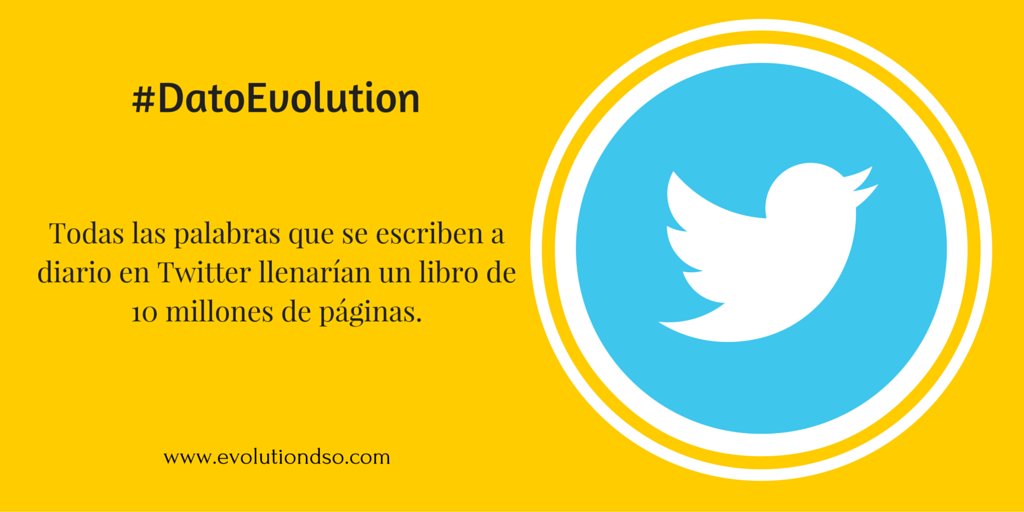 Evolutiondso's tweet photo. Y pensar que Twitter sólo permite 140 caracteres. 
#DatoEvolution #EvolutionTeam https://t.co/yI6PtC811I