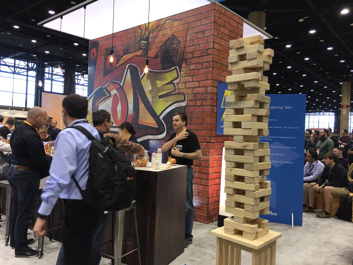 KBrandMarketing's tweet photo. #AWSSummit Nice Coder hangout/bar, complete with candy! We're living it #NetAppAWS https://t.co/1wWJMIKAAV