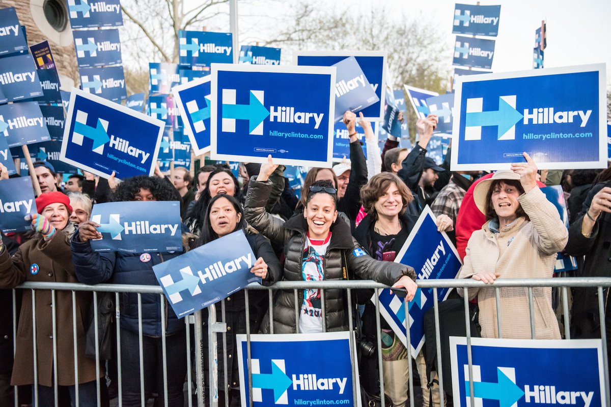 HillaryClinton's tweet photo. To our volunteers, organizers, and supporters who worked your hearts out in New York: This is your win. Thank you. https://t.co/sL5qKZgA8j
